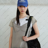 キャップバストシャーリングドレス gray