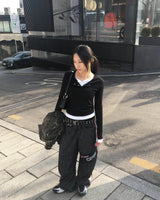 レーシングデニムパンツ
