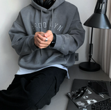 アーバンブルックリンエンブロイダリーピグメントウォッシングオーバーフィットフーディ