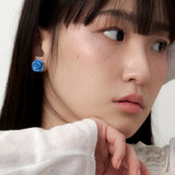 rose formica earring - blue