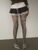 Ribbon Strap Mesh Stocking(4colors)
