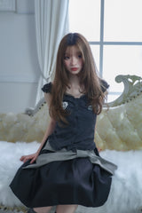 LMpatch frillblouse(black)