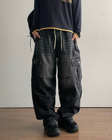 Bevel Cargo Denim Pants