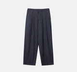 Pleddy ストライプバックバンディングワイドスラックス（2color）