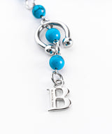 BBD ストーンボールロープキーリング (Turquoise&Black)
