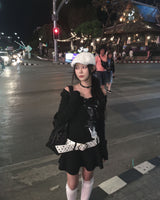 Lace frill knee socks