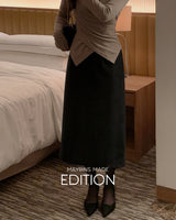 Checky long skirt