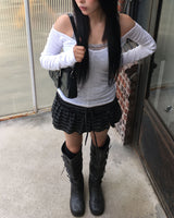 VネックスリムTシャツ