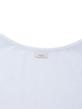 ベーシック エッセンシャル リブ ボートネックトップ(WHITE)