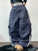 TRACK CARGO STRING PADDING PANTS ❤🖤🤎💚💙5COLOR