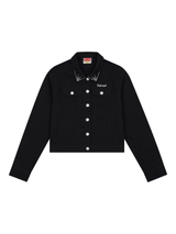 1/2 ウェブトラッカーデニムジャケット (BLACK)