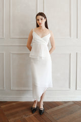 Lisha wrap sleeveless (white)