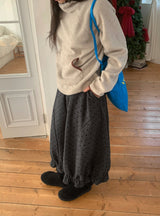 Hillger Brushed Dot Long Skirt