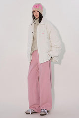 90% white duck down double-color shirt-style small lapel design down jacket