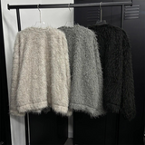 [F/W] ファーヘアカーディガンジャケット(3color)