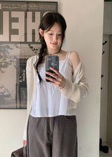 Pastel Linen Motif Round Knit Cardigan (10color)