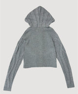 DOUBLE ZIP KNIT HOODIE