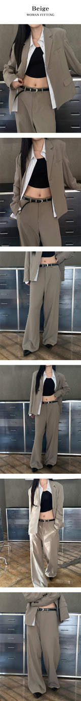 [Unisex] ハーフダブルショートブレザー(2color)
