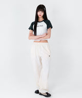 ステッチ クーリング ワイド バンディング パンツ [フォーカラー]