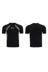 Colorblock Textured Fitted Tee