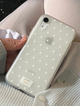 dot phonecase 반투명 도트 땡땡이 케이스 white