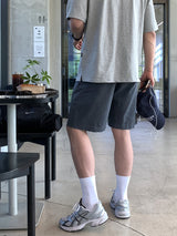 Look Stubbo Pigment Pintuck Back Banding Cotton Shorts
