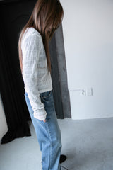wrinkle mesh loop cardigan(3colors)