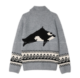  Logane Cowichan Dolphin Two-way Knit Zip-Up