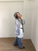Cool Frill Hoodie Check Shirt (2color)