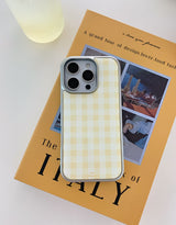 [MADE]ピクニックレモン シルバーエポキシ バンパー iPhoneケース