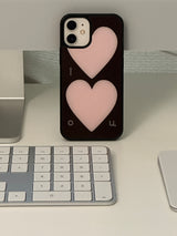 chocolate heart pink case (epoxy)