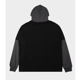 (UNISEX) レイレイヤードフードTシャツ
