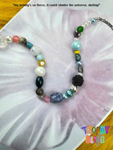 Natural stone mixed bead necklace