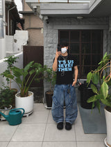 Skelader cargo denim pants (light blue)