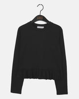 Neis Frill Layered Round Long-Sleeved T-Shirt