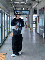 イシューズレイヤードオーバーロングスリーブTシャツ3C