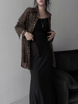 loose-fit leopard grunge shirt (2color1)