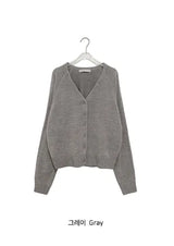 Lucie Loose-Fit Raglan V-Neck Cardigan