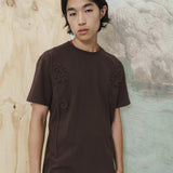 ウェービングステムTシャツ / ブラウン