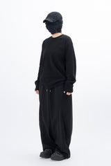 Meiji semi-crop long-sleeved T-shirt