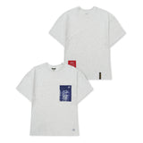 Paisley Pocket Semi-oversized T-shirts White Melange