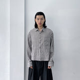 ボクシー チェック クロップド シャツ