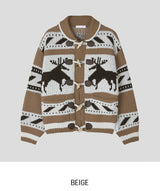 Holiday Nordic Toggle Knit Cardigan
