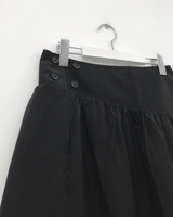 Marine button midi skirt (3color)