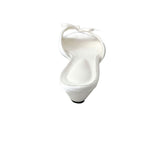 [ 3cm ] teer ribbon toe - satin wedge mule