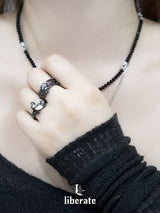 Black Moon Open Ring