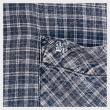 [ASCLO MADE] Tencel Indigo Washed Check Shirt