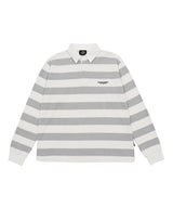 98 STRIPE RUGBY L/S SHIRT GRAY