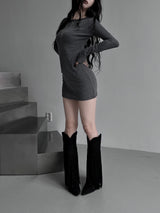 nine eyelet slim one-piece (2color)