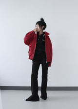 HIP SHIRRING BOOTS CUT PANTS